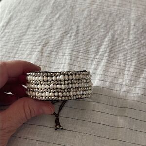 Boho Silver Beaded Bracelet